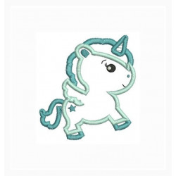 Stickmuster -Einhorn - Pferd Appli